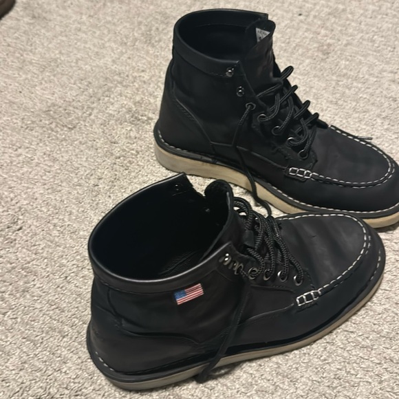 Danner Bull Run Leather Work Boots, Moc Toe , Brown, Black, Tobacco - size 8 - Picture 2 of 5